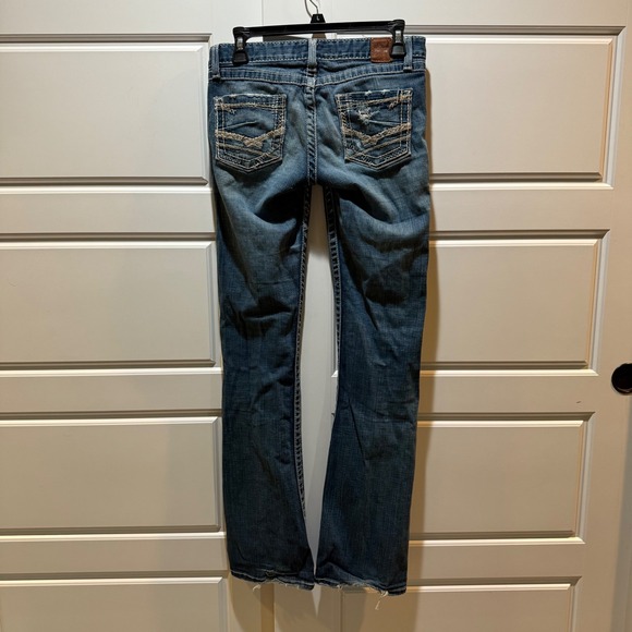 BKE Denim Madison Bootcut Jeans Distressed Stretch Medium Wash Size 27 - Picture 5 of 8